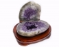 Preview: Agate nut, all sides polished, on wooden base, 2300 grams