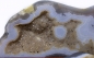 Preview: Agate nut all sides polished, on wooden base, with fine crystal formation 2400 grams