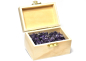 Preview: Amethyst loading stones, 200 grams in a wooden chest