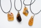 Preview: BALTIC amber pendant on leather strap "nature"