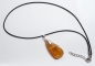 Preview: BALTIC amber pendant on leather strap "nature"