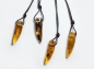 Preview: BALTIC amber pendant amulet on leather strap "wolf tusk"