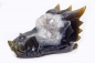 Preview: Dragon head, skull, agate with crystal formation, 680 grams!