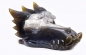 Preview: Dragon head, skull, agate with crystal formation, 680 grams!