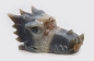 Preview: Dragon head, skull, agate with crystal formation, 554 grams!