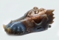 Preview: Dragon head, skull, agate with crystal formation, 680 grams!