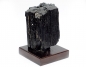 Preview: Black tourmaline/Schörl crystal on wooden base No. 4