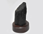 Preview: Black tourmaline/Schörl crystal on wooden base No. 2