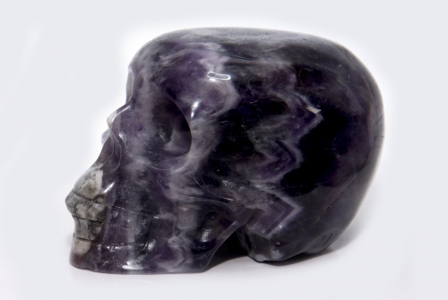 Crystal skull, chevron amethyst, approx. small no 3