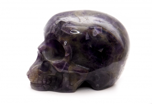 Crystal skull, chevron amethyst, approx. small no 7