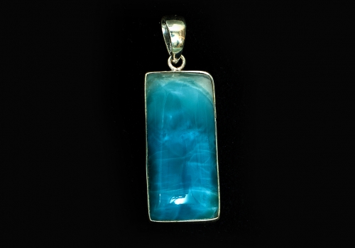 Larimar pendant No. 39, set in 925 silver, 120.8 carat