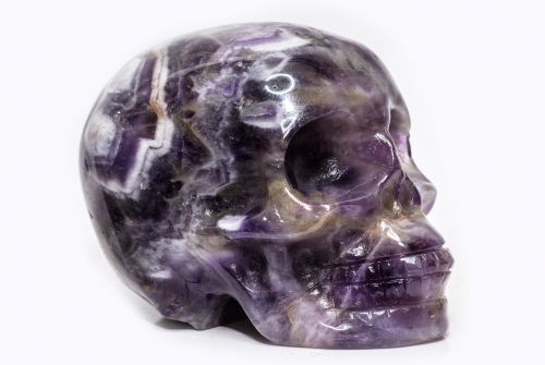 Crystal skull, chevron amethyst, approx. small no 2