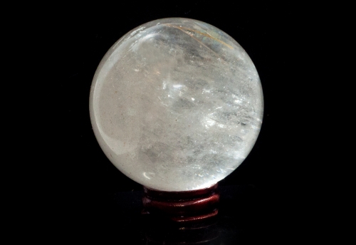 Rock crystal ball, rutile 350 grams