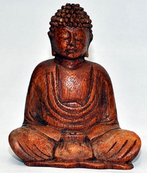 Buddha Holz 15 cm