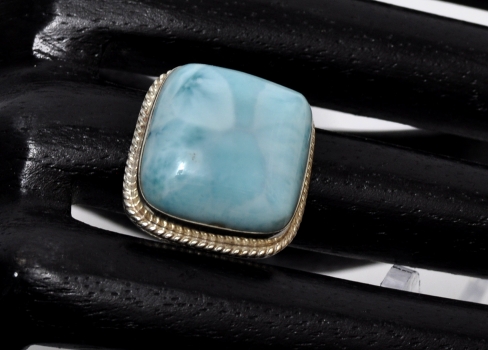 Larimar Ring No. 6, set in 925 Silver, 57,2 carat