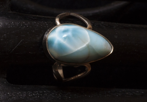 Larimar ring No. 17, set in 925 silver, 29,7 carat