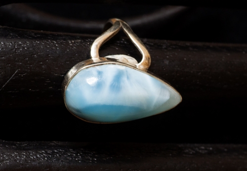 Larimar ring No. 19, set in 925 silver, 26,75 carat