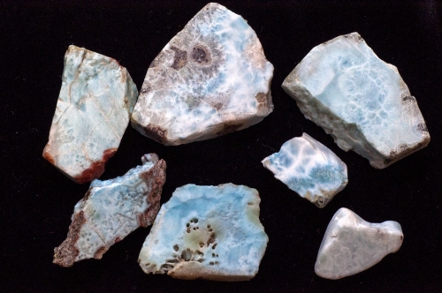 Larimar Rough Stones, Lot Nr. 13, 450 carat