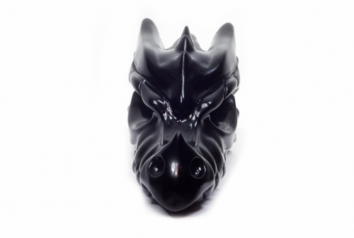 Dragon head, skull, obsidian ca. 400 grams