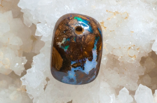 Boulder Opal gebohrt, 41,30 Carat