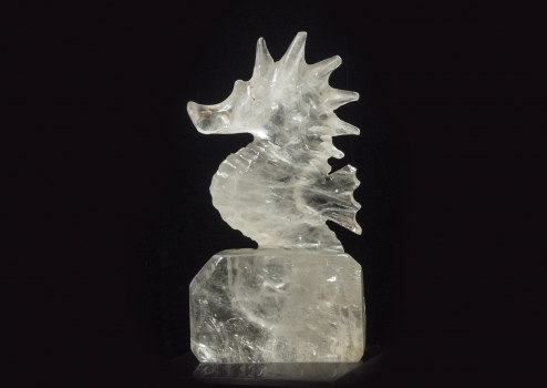 Seahorse Engraving, Seahorse, Rock Crystal