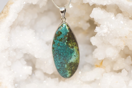 Turquoise Pendant No. 2 set in silver