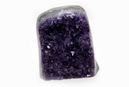 Uruguay amethyst polish, dark, purple crystals