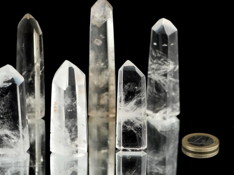 Rock crystal tips Small, very clear and pure