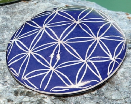 Flower of life, blue