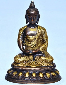Amithaba Buddha, Messing, ca. 16 cm