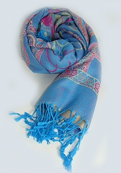 Nepalaya scarf, PASHMINA blue