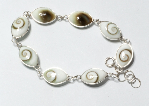 Shiva's Eye Bracelet, Silver, No. 7