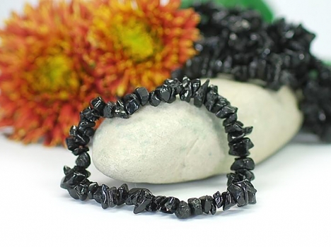 Black tourmaline / Schörl splinter bracelet