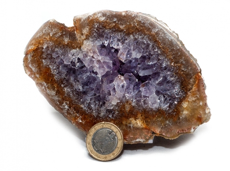 Amethyst Geode, Uruguay, front side polished, 210 grams