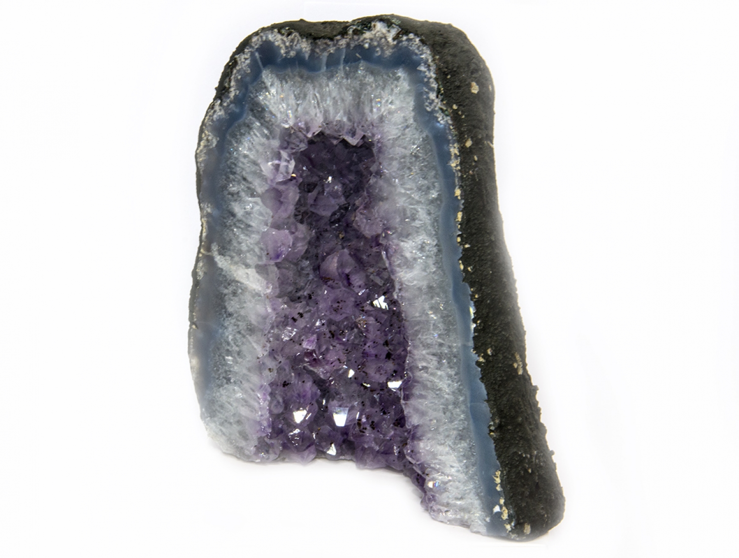 Amethyst Druse 1755 Gramm, breiter Achatrand