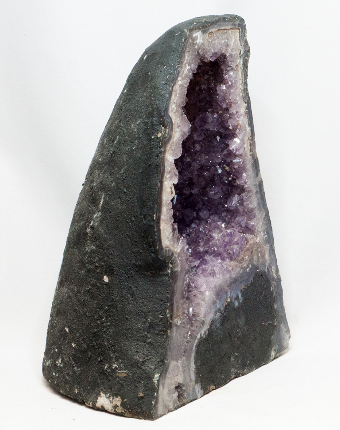 Amethyst Druse, mit Calcit-Kristalle, 8400 Gramm