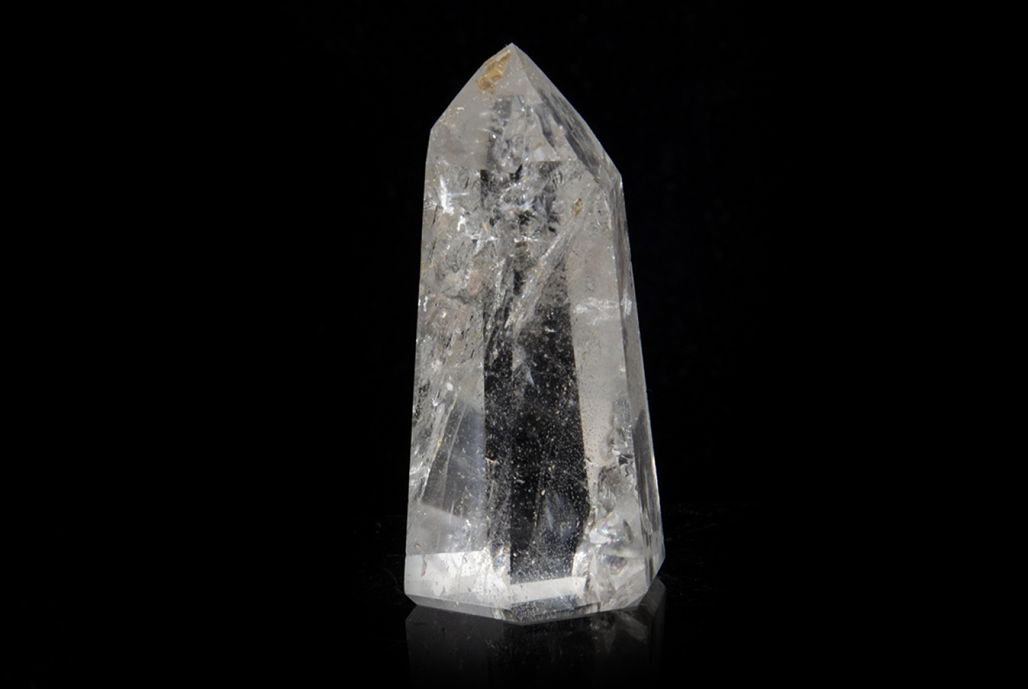 Rock crystal obelisk no 2, all sides polished