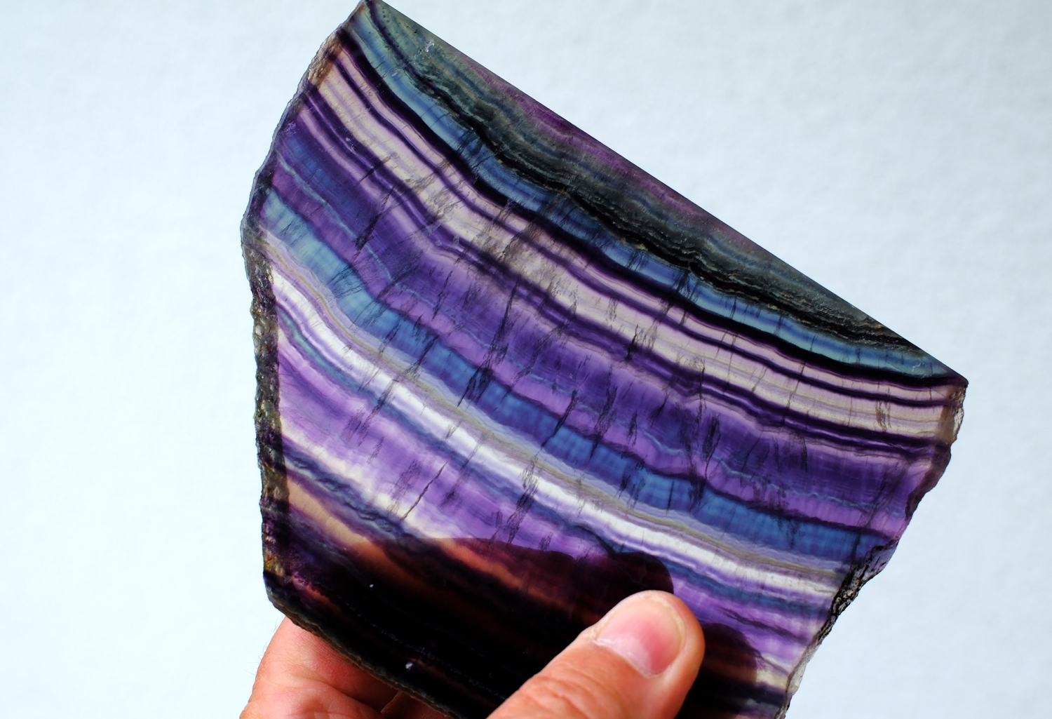 rainbow fluorite polished disc no. 1