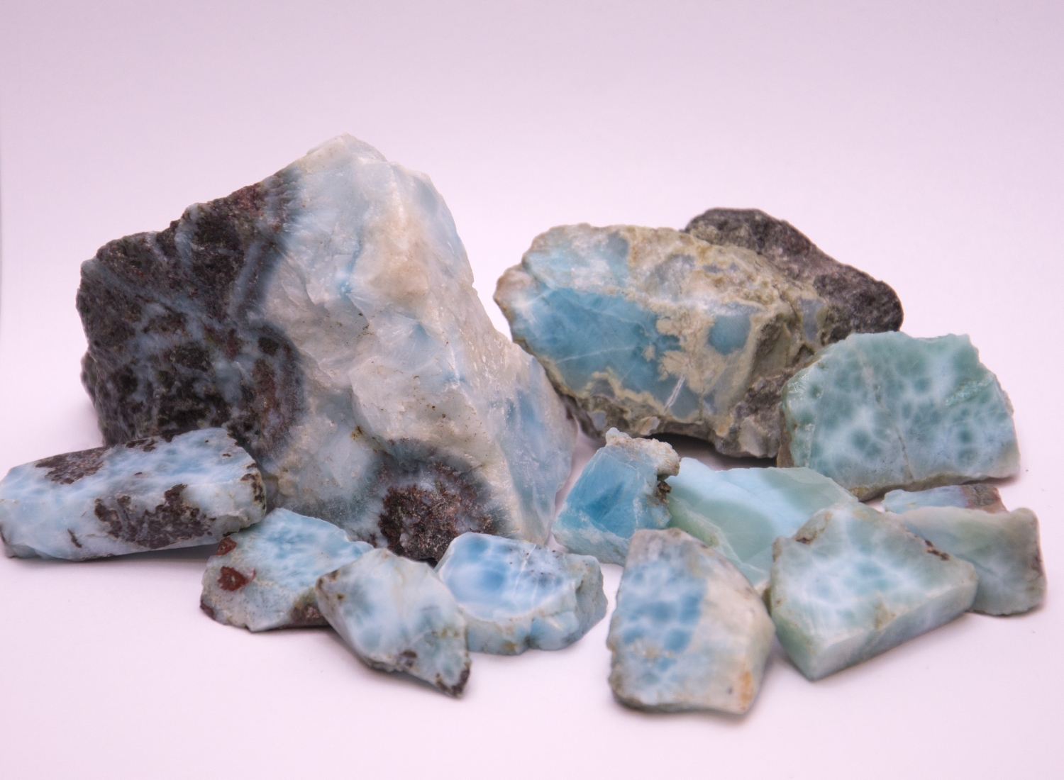 Larimar Rough Stones, Lot Nr. 6, 1550 Carat