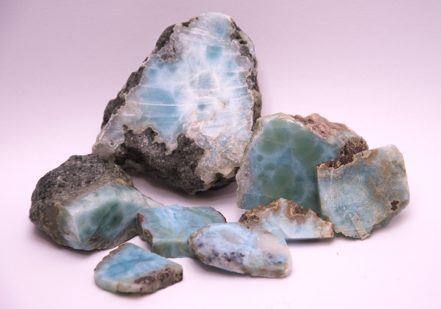 Larimar Rough Stones, Lot Nr. 5, 1650 Carat