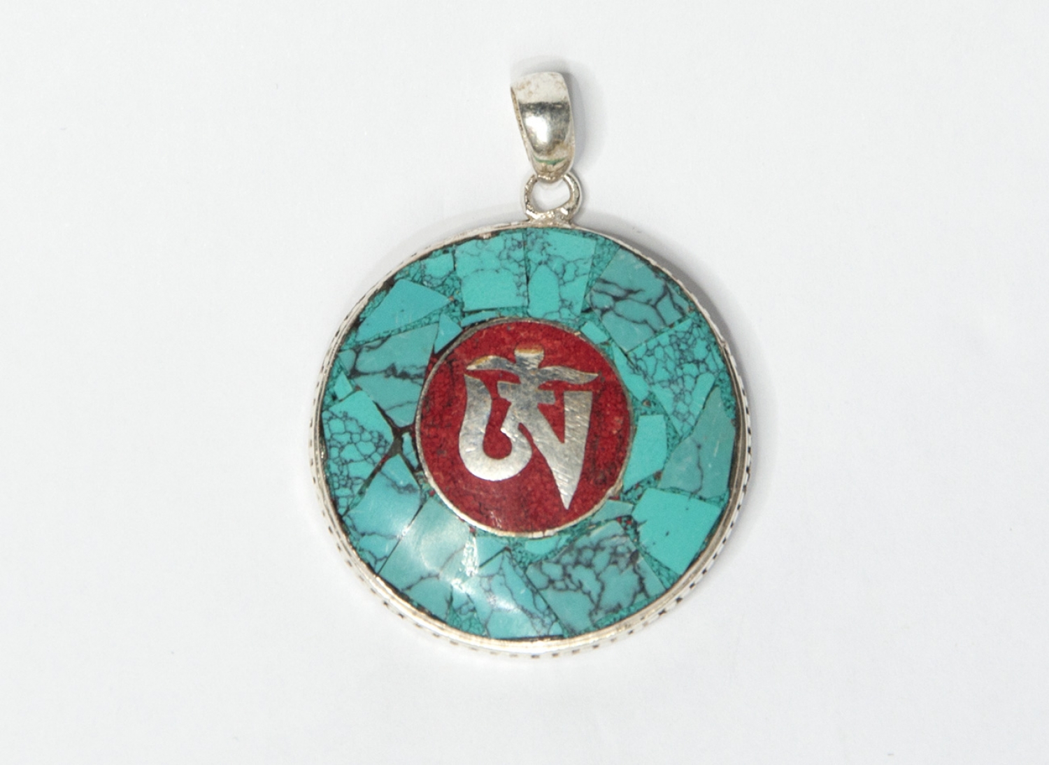 Ohm pendant Nepal, round