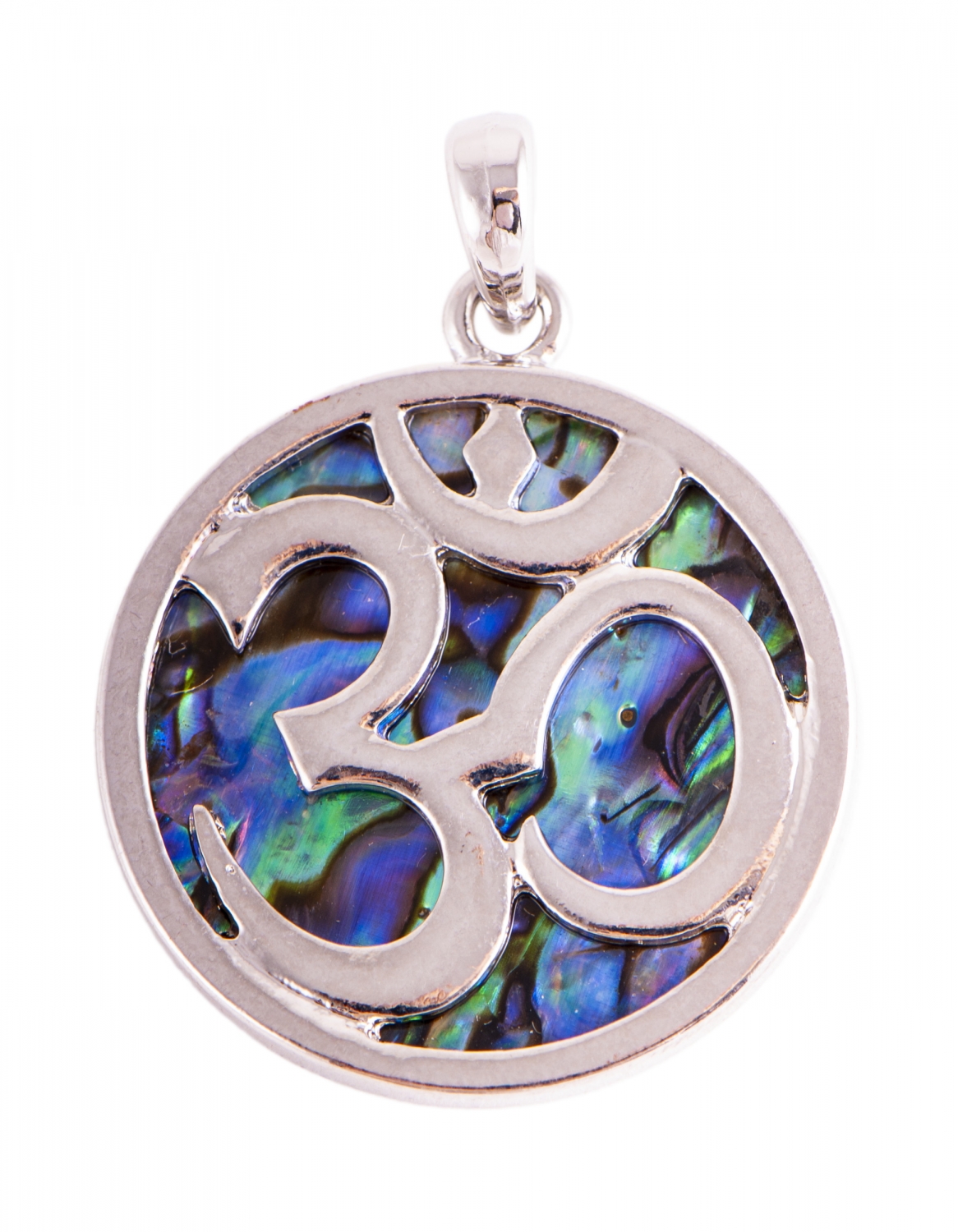 OM pendant, paua shell 30 mm