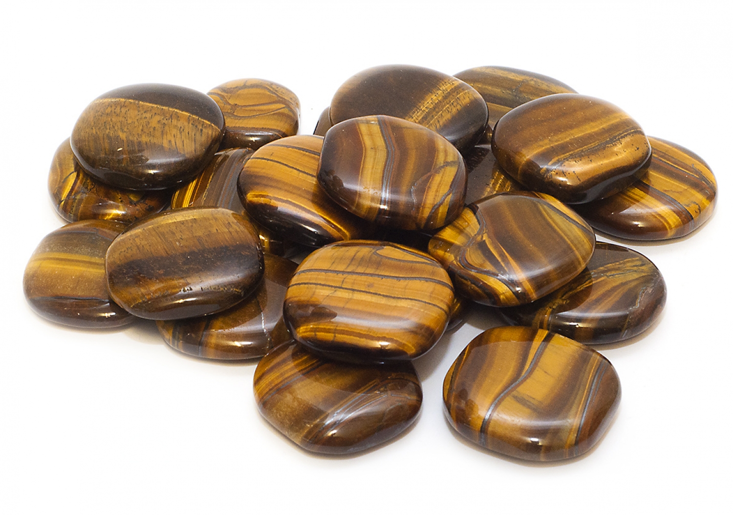 Tiger eye disc stone