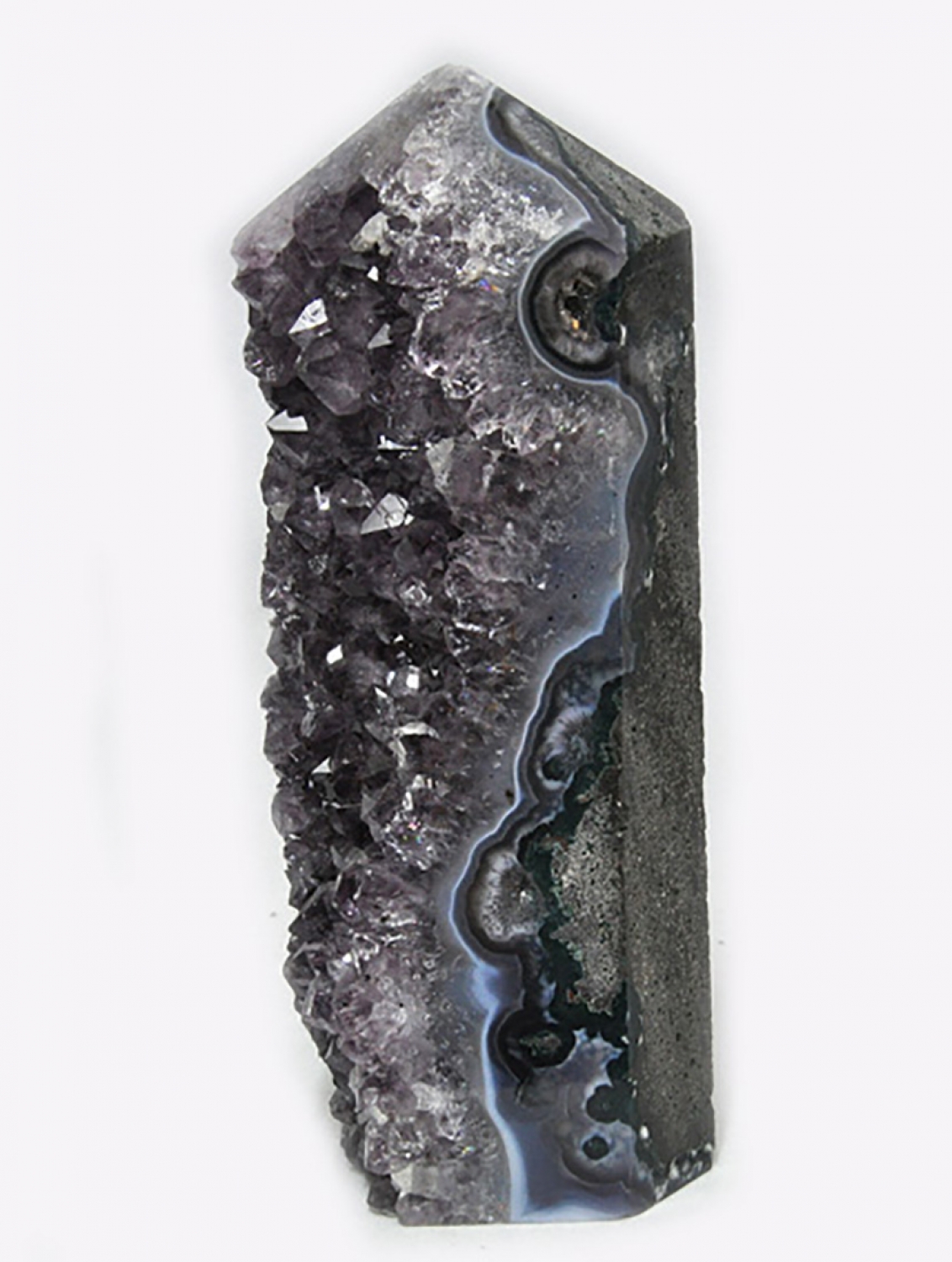 Amethystdrusen Obelisk, 1080 Gramm