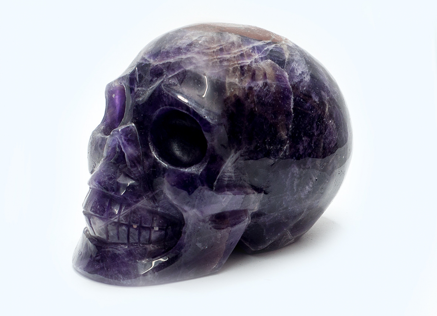 Kristallschädel, Skull, Chevron Amethyst, ca. 855 Gramm