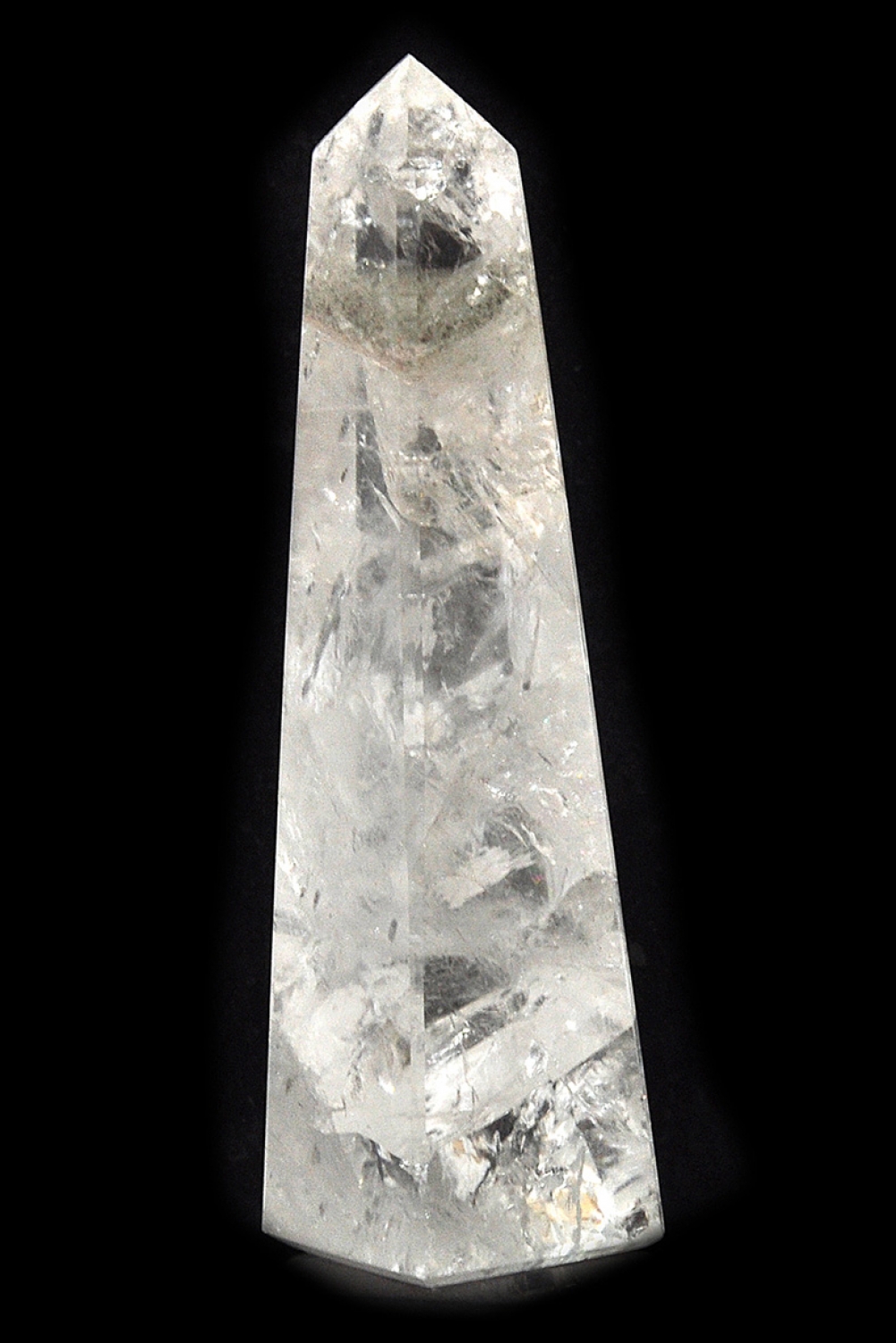 Rock crystal obelisk, all sides polished