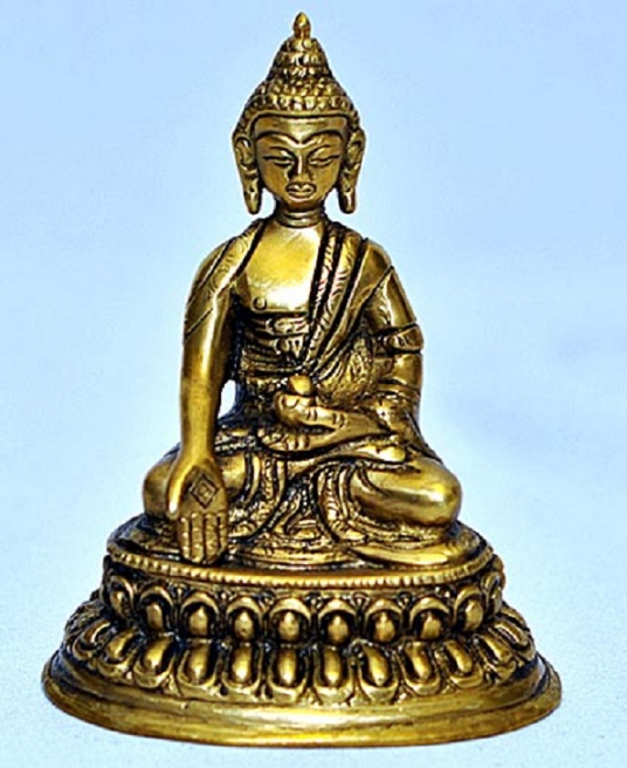 Ratnasambhava Buddha, brass, approx. 10 cm