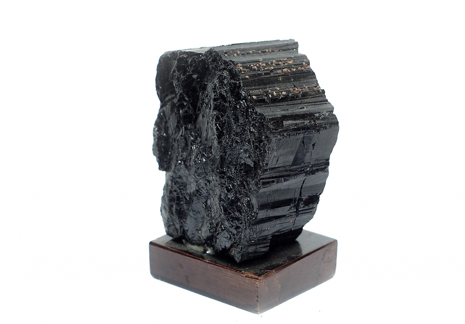 Black tourmaline/Schörl crystal on wooden base No. 5