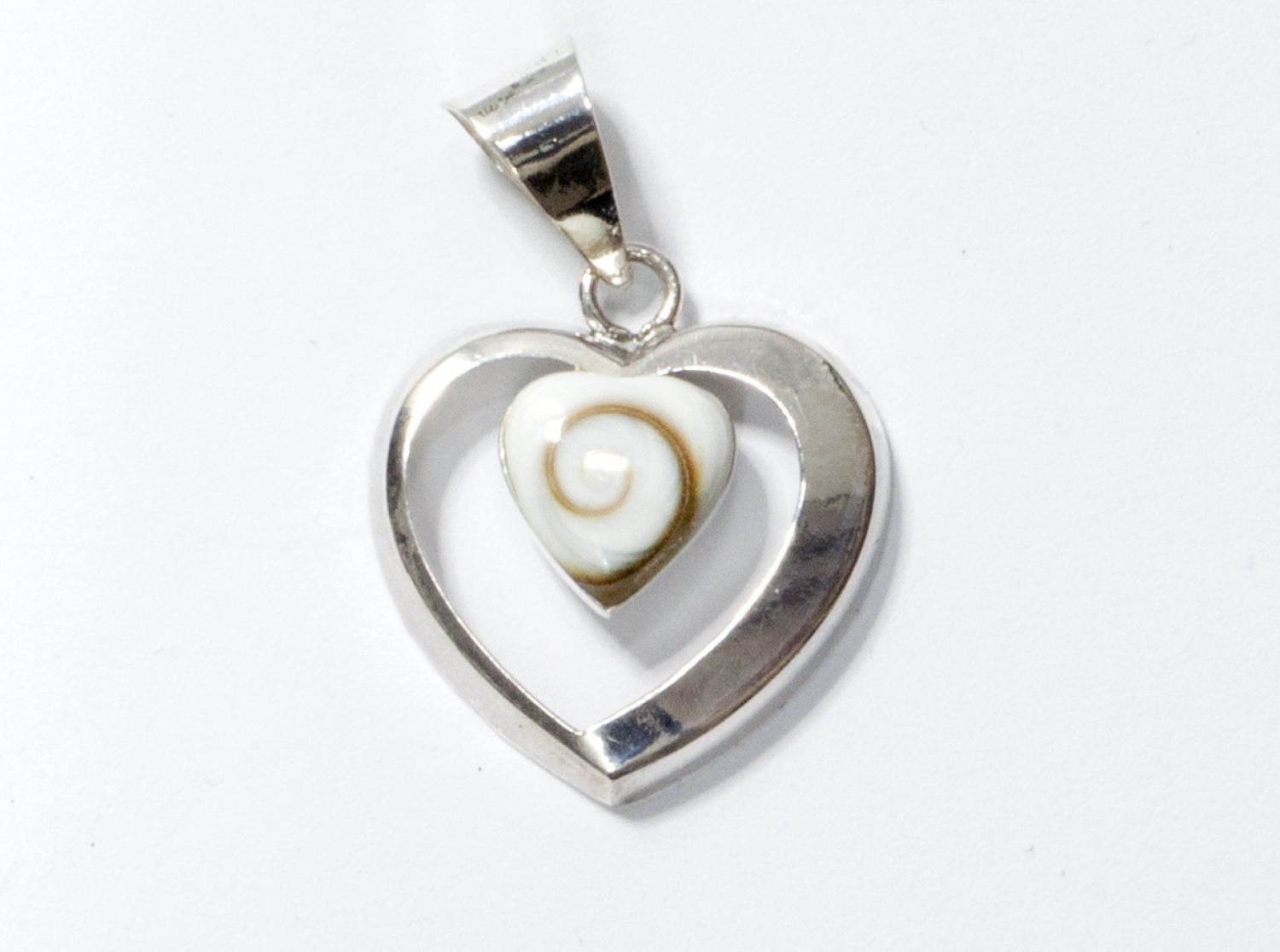 Shiva's Eye pendant, heart