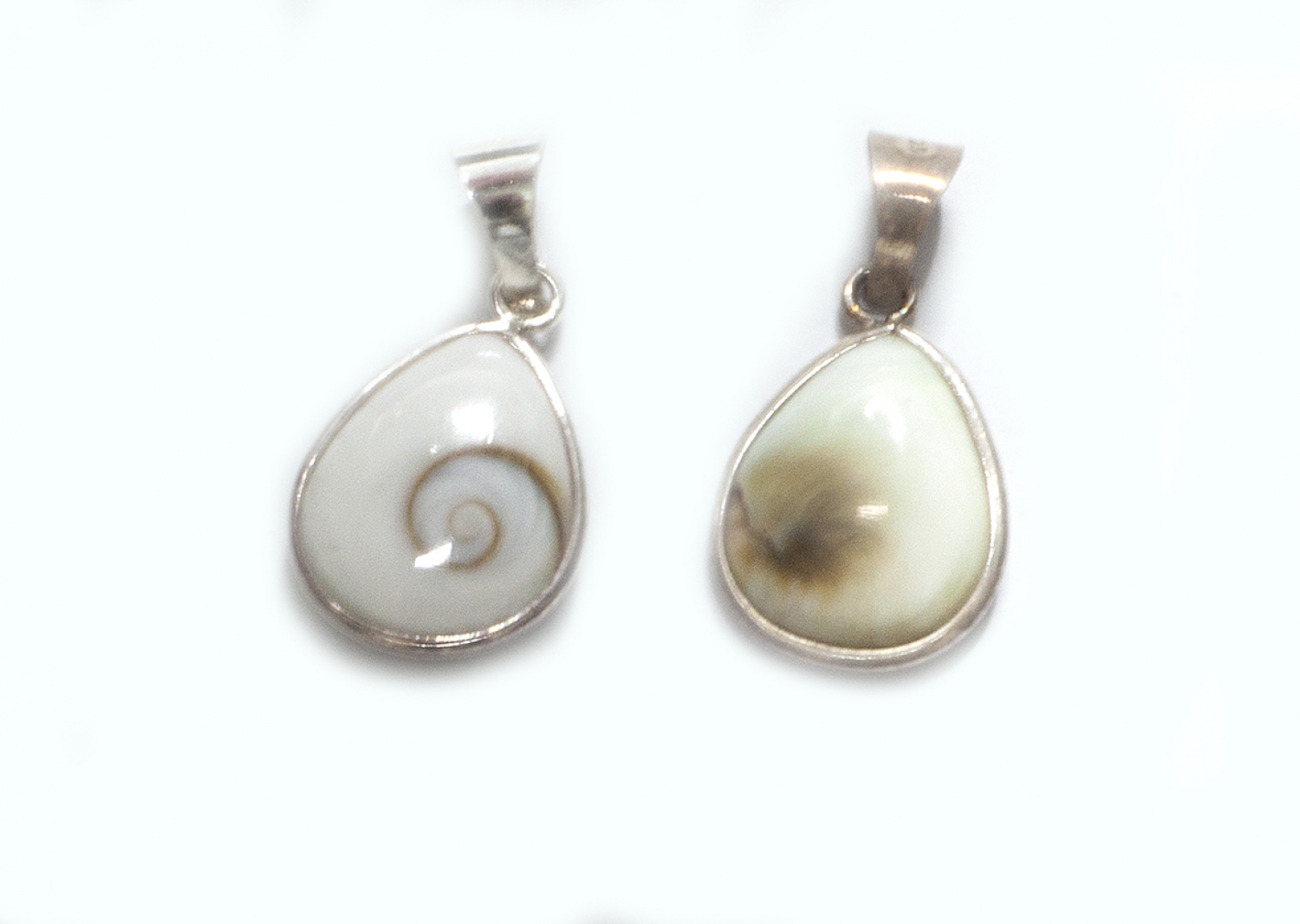 Shiva's Eye pendant, teardrop-shaped